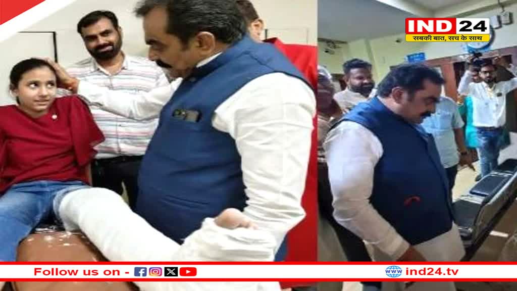 PM मोदी के निर्देश के बाद घायलों से मिले PWD मंत्री राकेश सिंह