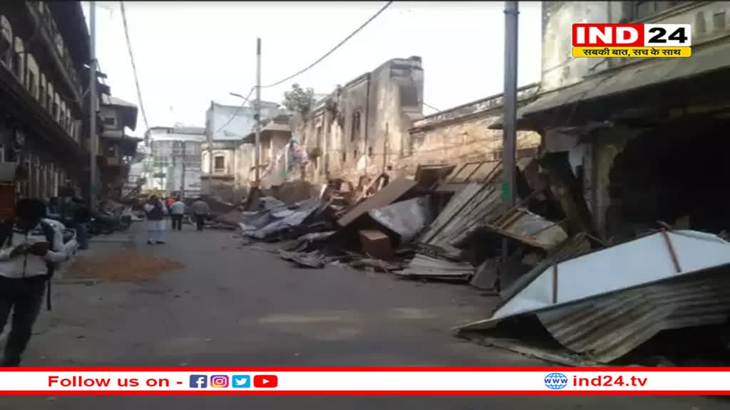 इंदौर नगर निगम का सख्त रुख, सड़क-फुटपाथ पर अवैध अतिक्रमण करने वालों का सामान जब्त