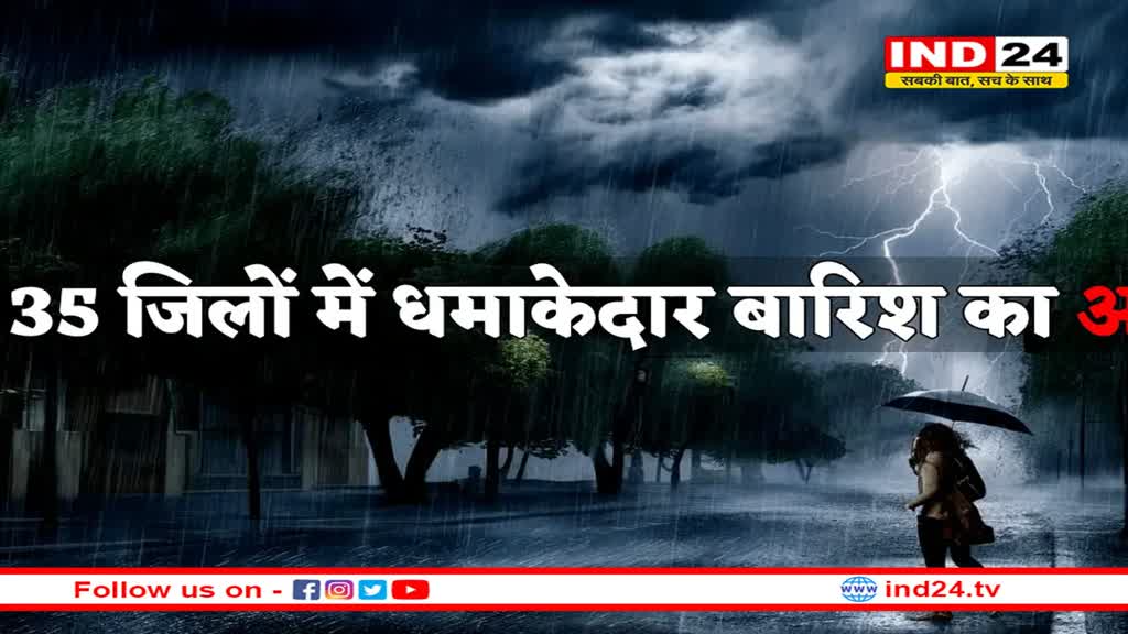 2 नए सिस्टम फिर से एक्टिव, अगले 3 दिन 35 जिलों में धमाकेदार बारिश का अलर्ट