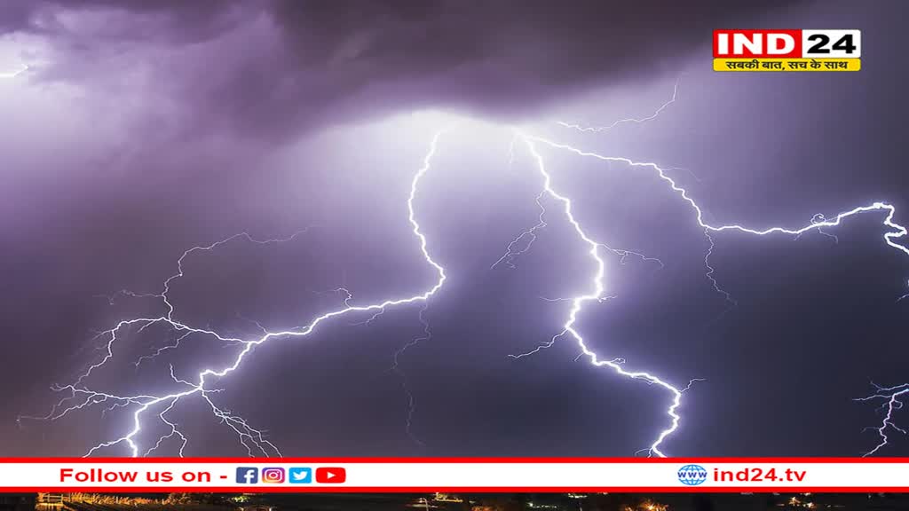 छिंदवाड़ा: बिजली गिरने से दो लोगों की मौत, खेत में काम कर रही महिला और पेड़ के नीचे खड़े बुजुर्ग पर वज्रपात