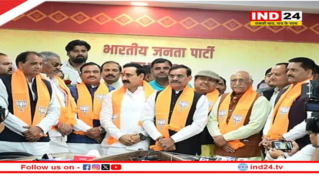 कांग्रेस को बड़ा झटका, विदिशा जिलाध्यक्ष, टीकमगढ़ के पूर्व विधायक भाजपा में हुए शामिल