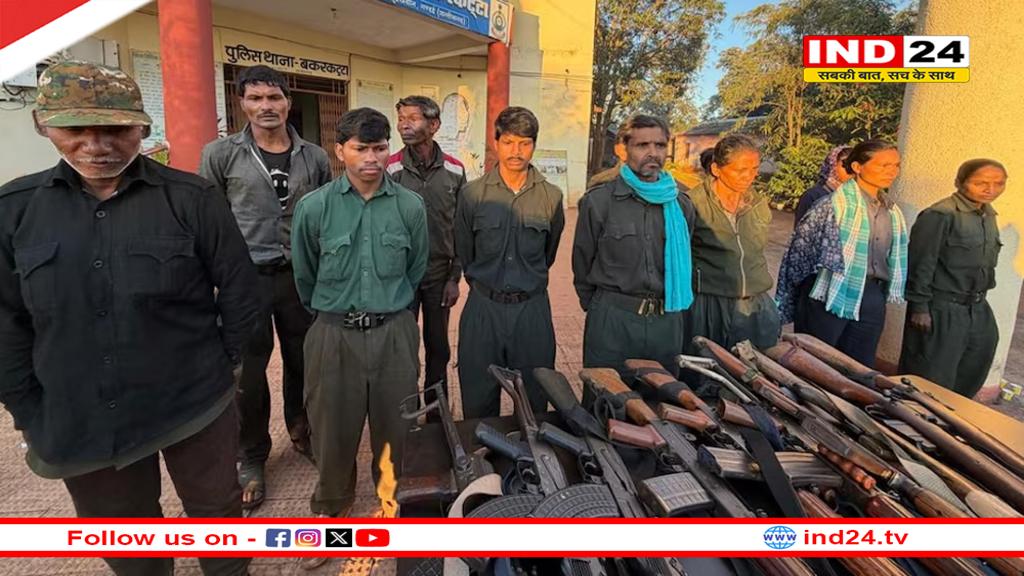 1 करोड़ के इनामी नक्सली मज्जी ने गिरोह के साथ किया सरेंडर 