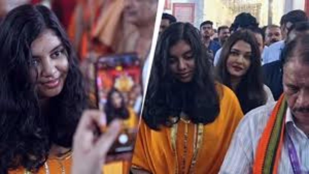 गणपति दर्शन को पहुंचीं ऐश्वर्या राय बच्चन अपनी बेटी आराध्या के साथ, सादगी ने जीता फैंस का दिल