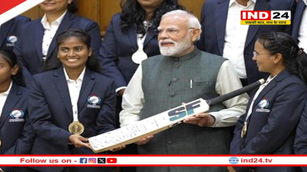 पीएम मोदी ने ब्लाइंड टी20 विश्व कप विजेता भारतीय महिला टीम से की मुलाकात