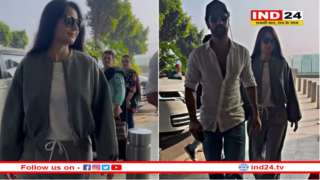 कटरीना कैफ और विक्की कौशल मुंबई से हुए रवाना, घर से दूर मनाएंगे नया साल 