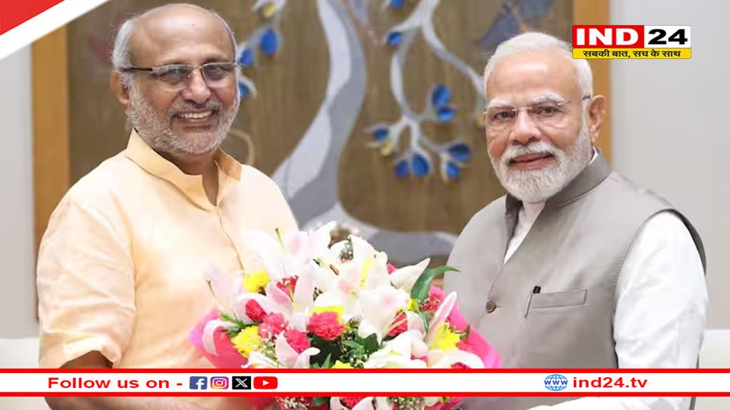 एनडीए के उपराष्ट्रपति पद के उम्मीदवार सीपी राधाकृष्णन से मिले PM मोदी