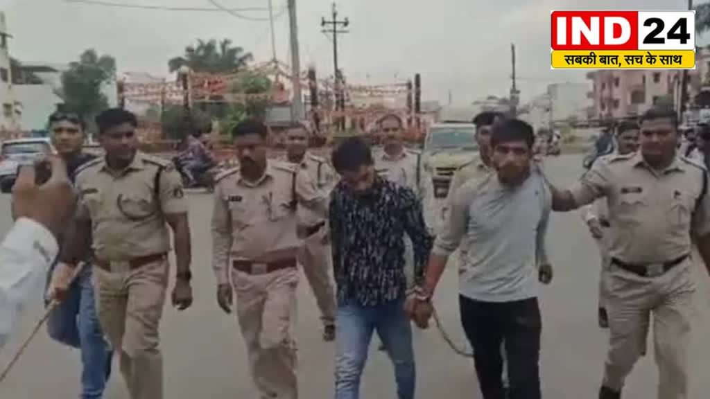 Raipur Crime News :  NSUI के प्रदेश सचिव ऊपर  मारे, चाकूबाज आरोपियों का पुलिस ने निकाला जुलूस,