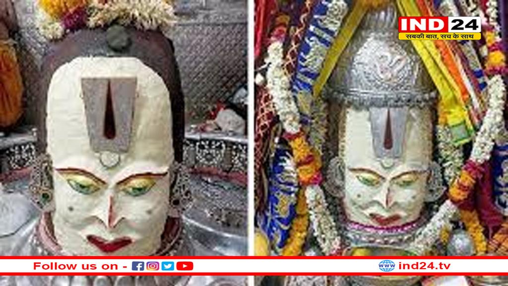 भस्म आरती में वैष्णव तिलक लगाकर सजे बाबा महाकाल