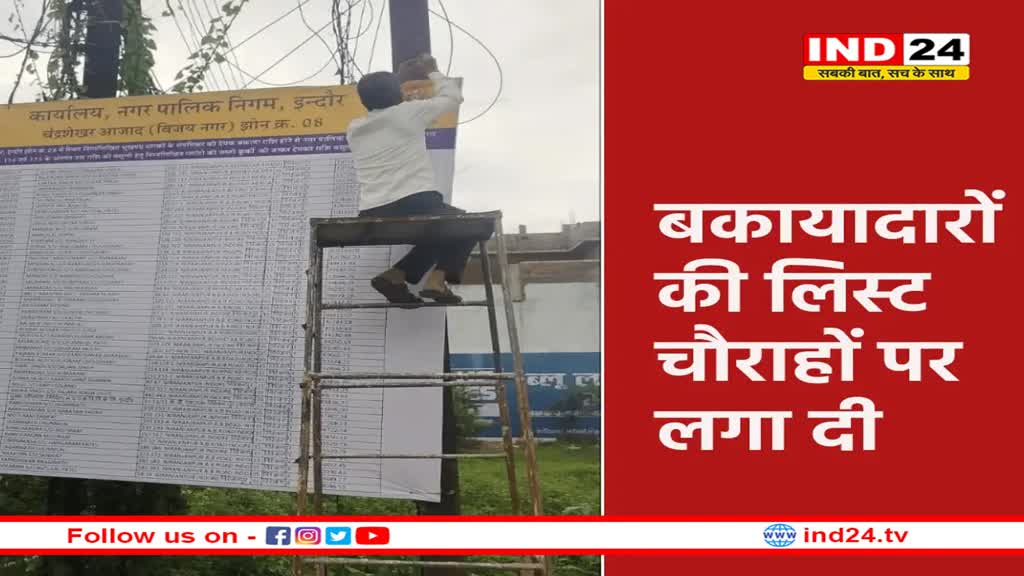 बकायादारों के नाम चौराहों पर लिख दिए, आज कुर्की की कार्यवाई