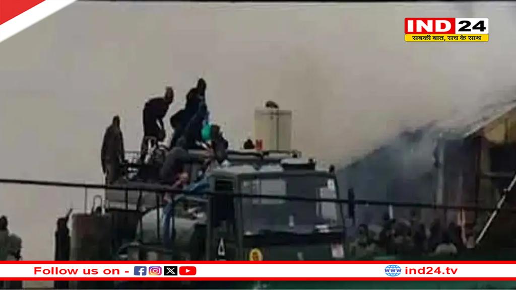 लेह में डिग्री कॉलेज के पास आर्मी कैंप में लगी आग, धुएं का उठा गुबार