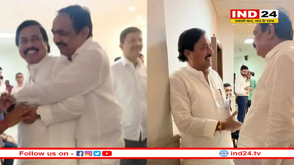 NCP Split: महाराष्ट्र में फिर चढ़ा सियासी पारा, शरद पवार गुट के प्रदेश अध्यक्ष से गले मिले अजित खेमे के स्टेट चीफ