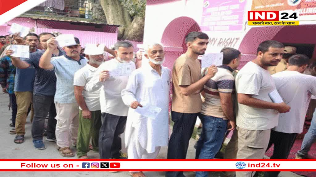 जम्मू-कश्मीर में वोटिंग का दूसरा फेज,दोपहर 3 बजे तक 46% मतदान 
