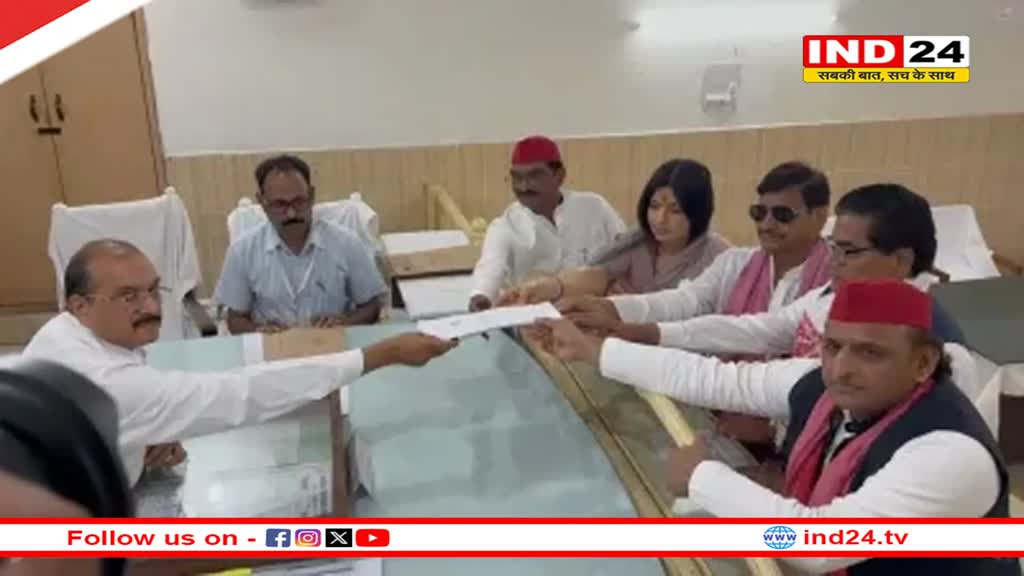 मैनपुरी में बसपा से टिकट कटते ही गुलशन शाक्य सपा में शामिल, डिंपल यादव ने दाखिल किया नामांकन