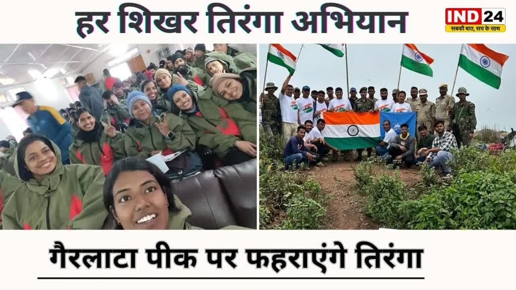CG NEWS :   हर शिखर तिरंगा अभियान के तहत गौरलाटा पीक पर फैलाएंगे तिरंगा, देश के 14 राष्ट्रीय पर्वतारोही पहुंचे रायपुर