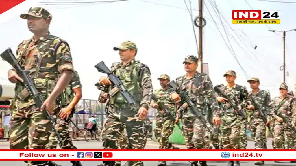 लोकसभा चुनाव को शांतिपूर्ण और निष्पक्ष संपन्न कराने के लिए भोपाल पुलिस ने निकाला फ्लैग मार्च