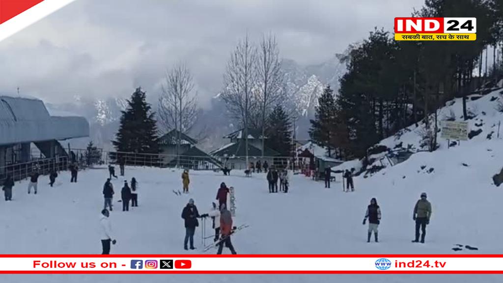 एवलांच की चेतावनी के बाद विंटर डेस्टिनेशन औली फिर पर्यटकों से गुलजार, कारोबारियों के खिले चेहरे
